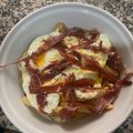 El cooksnap de jorge lm cuando hizo Huevos rotos con jamón ibérico.