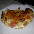 El cooksnap de Rubén Maxtral cuando hizo Tortilla de queso fresco y tomate.