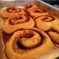 El cooksnap de Carla Peñaloza cuando hizo Cinnamon Rolls / Roles de Canela.