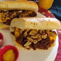 Zainab Aftab's cooksnap of when they made Sloppy Joe Philly steak and cheese,.