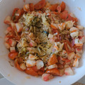El cooksnap de Enrique Miguel Carnicero cuando hizo Espaguetis de calabacín con gambas.