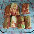 El cooksnap de Marian cuando hizo San jacobos de calabacín con jamón y queso.