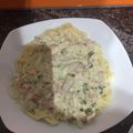 El cooksnap de Rocio Casadio cuando hizo Spaghetti con salsa Parisién.