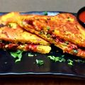 Sneha Patel's cooksnap of when they made વેજ. પુડલા સેન્ડવીચ (Veg. Pudla Sandwich recipe in Gujarati).
