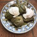 El cooksnap de Paco Collado cuando hizo Alcachofas con huevos escalfados (poché).