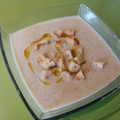 El cooksnap de musicansio cuando hizo Crema de puerros con almendras.