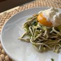 El cooksnap de MJose Del Valle cuando hizo Nidos de calabacín con gulas y champiñones.