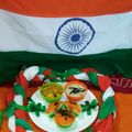 Puja Prabhat Jha का कुकस्नैप जब उन्होंने तिरंगा स्लाइस ढोकला (Tiranga Slice Dhokla recipe in Hindi) बनाया था।