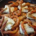 El cooksnap de Laura Ureña Pont cuando hizo Bacalao con gambas piñones y pasas.