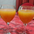El cooksnap de carin cuando hizo Licuado de durazno y naranja.