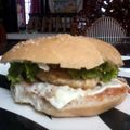 Bluecomb's cooksnap of when they made Mandys homemade chicken burgers.