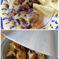 El cooksnap de Salomè cuando hizo Tajin de pollo con pasas y cebolla.