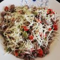 El cooksnap de Ingrid Parra Diaz cuando hizo Salteado de carne picada con pimientos y queso.