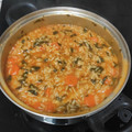 El cooksnap de Sergio Mora cuando hizo Arroz con zanahorias y espinacas.