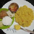 Puja Shaw's cooksnap of when they made আতপ চাল মুগ ডালের খিচুড়ি (Atop chal moong khichuri recipe in Bengali).