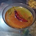 Md. Shahzad's cooksnap of when they made Tamarind rasam in Telangana style.