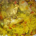 El cooksnap de "Cocina con Celi" cuando hizo Arroz de pollo y verduras.