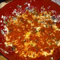 Timothy 's cooksnap of when they made 4th of July cauliflower salad, instead of potato salad..