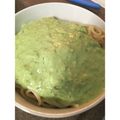 El cooksnap de Javiera San Martín cuando hizo Pasta tricolor con crema de palta.