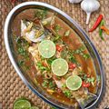Cooksnap Jeehan Kitchen semasa beliau membuat Siakap Stim Ala Thai.
