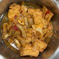 廖文仲 的 洋蔥醬燒三角油豆腐 cooksnap