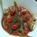 Cooksnap Sufa Arrazmi semasa beliau membuat Asam Pedas Ikan Kembung.