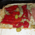 El cooksnap de Catalina PilarJuliá cuando hizo Coca de cebolla caramelizada y pimientos asados.