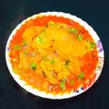 शिप्रा मेहरोत्रा का कुकस्नैप जब उन्होंने पापड़ की सब्जी साथ में पालक (Papad ki sabji with spinach recipe in hindi) बनाया था।