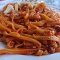 El cooksnap de Fer en la Cocina cuando hizo Fettuccine con salsa tipo bolognesa 🍝.