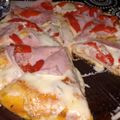 El cooksnap de Natalia Denise cuando hizo Pizza de mozzarella, jamón y morrón.