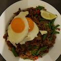 Thomasina Pantelides 's cooksnap of when they made Thai basil and chilli minced beef with an egg (Phat Kaphrao).