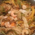 El cooksnap de Sandra cuando hizo Tallarines con palitos de cangrejo y salsa de soja.
