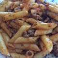 El cooksnap de Irene-Guirao cuando hizo Macarrones con salsa de tomate y carne.