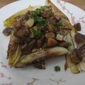 El cooksnap de Bea cuando hizo Endivias a la plancha con champiñones al ajillo.