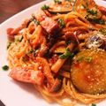 信乃犬's cooksnap of when they made ズッキーニとベーコンのトマトパスタ。.