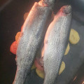El cooksnap de Raul Fernandez cuando hizo Truchas con gambas y beicon.