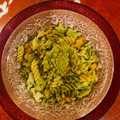 El cooksnap de Carmen Cruz cuando hizo Macarrones con romanescu y Almendras.