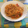 El cooksnap de Manolo Sanchez Medina cuando hizo Pasta con verduras y salsa de soja.