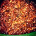 Irvy's cooksnap of when they made Pulled beef.