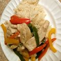 LadyGibson's cooksnap of when they made Chicken & peppers over rice.