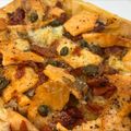 El cooksnap de Marta cuando hizo Pizza con base de masa filo, salmón y queso gorgonzola.
