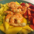 El cooksnap de Horten cuando hizo Ensalada picante con langostinos y aguacate.