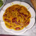 El cooksnap de Lorena Ramos cuando hizo Papas, judías y fideos.