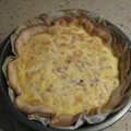 El cooksnap de Maria cuando hizo Quiche de baicon y queso.