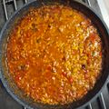 El cooksnap de Jose Carlos cuando hizo Arroz con secreto ibérico marinado y queso azul.