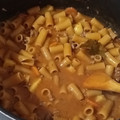 El cooksnap de Ro Y Ambar Toba cuando hizo Guiso de fideos con carne picada.