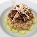 El cooksnap de Irene-Guirao cuando hizo Timbal de quinoa con tofu y shiitakes.