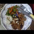 Doc Sad's cooksnap of when they made Chicken steak with cheese sauce n veggies.