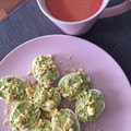 El cooksnap de EGH cuando hizo Huevos rellenos aguacates.