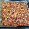 El cooksnap de Nuria Delgado Carrera cuando hizo Pizza de masa de coliflor con verduras, jamón York y queso.